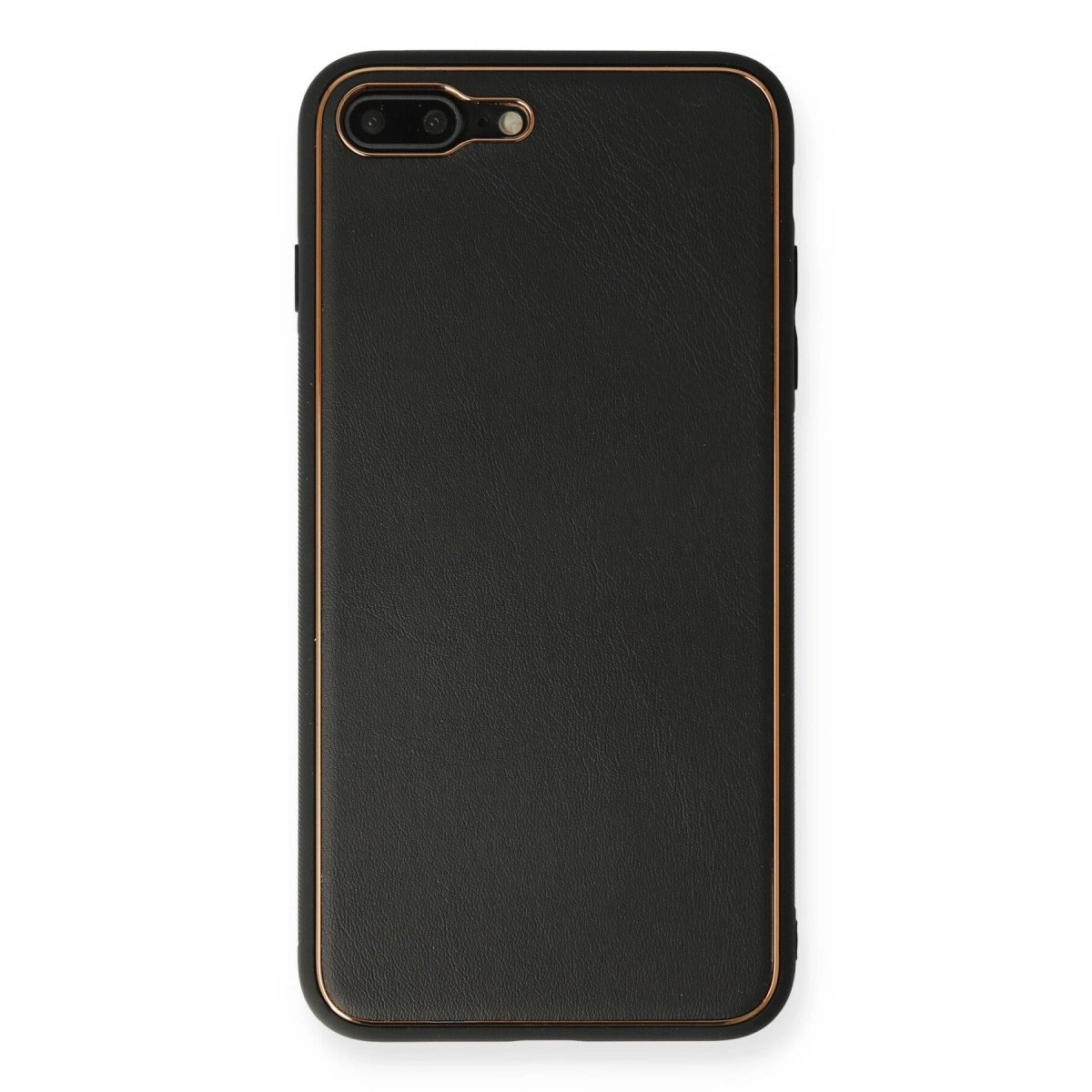 İphone 7 Plus Kılıf Coco Deri Silikon Kapak - Siyah