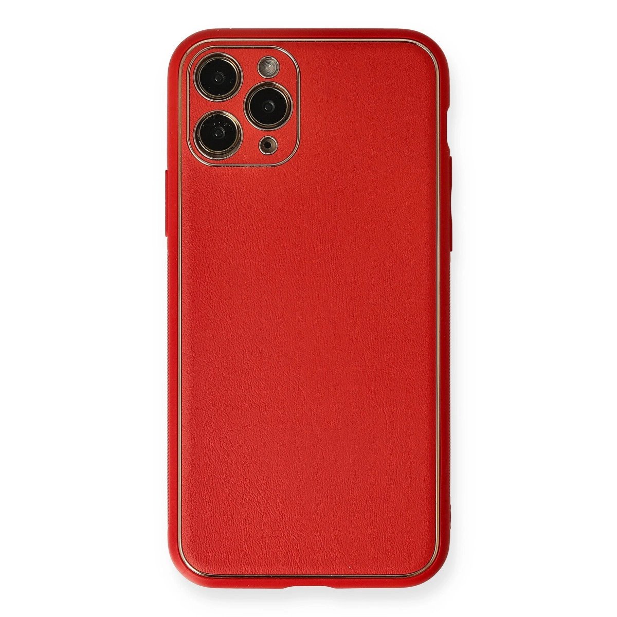 İphone 11 Pro Max Kılıf Coco Deri Silikon Kapak - Kırmızı İphone 11 Pro Max Kılıf Coco Deri Silikon Kapak - Kırmızı