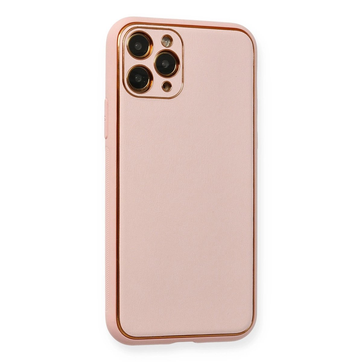 İphone 11 Pro Max Kılıf Coco Deri Silikon Kapak - Pembe İphone 11 Pro Max Kılıf Coco Deri Silikon Kapak - Pembe