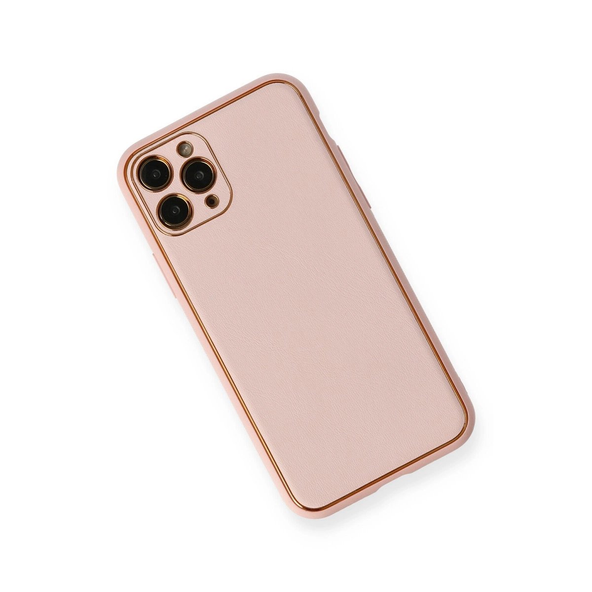 İphone 11 Pro Max Kılıf Coco Deri Silikon Kapak - Pembe İphone 11 Pro Max Kılıf Coco Deri Silikon Kapak - Pembe