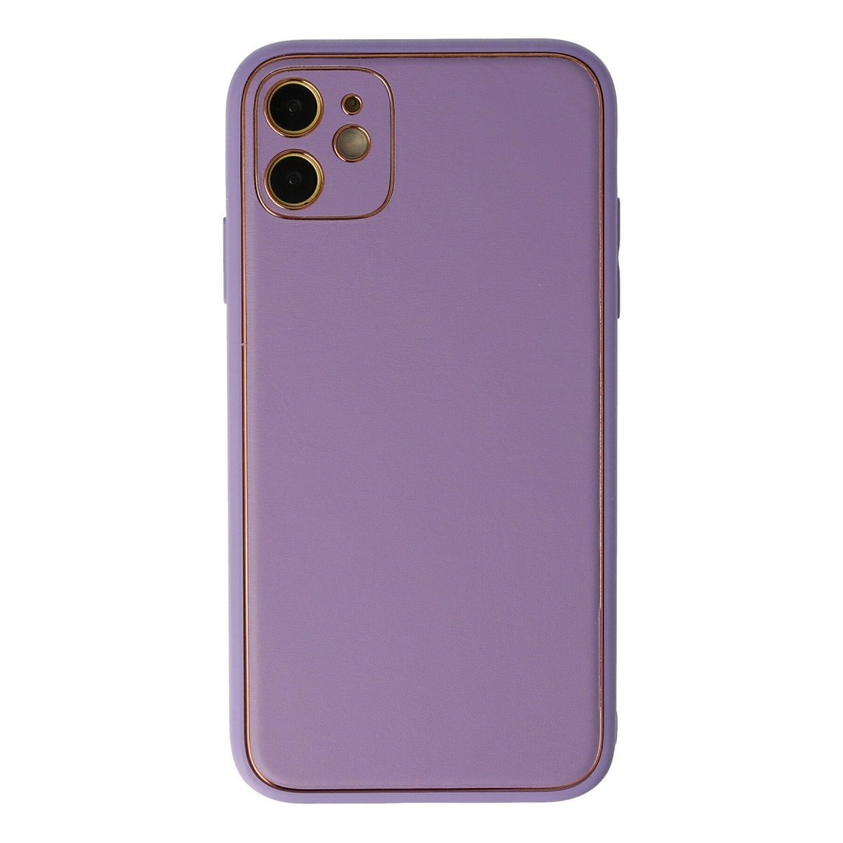 İphone 12 Kılıf Coco Deri Silikon Kapak - Lila İphone 12 Kılıf Coco Deri Silikon Kapak - Lila