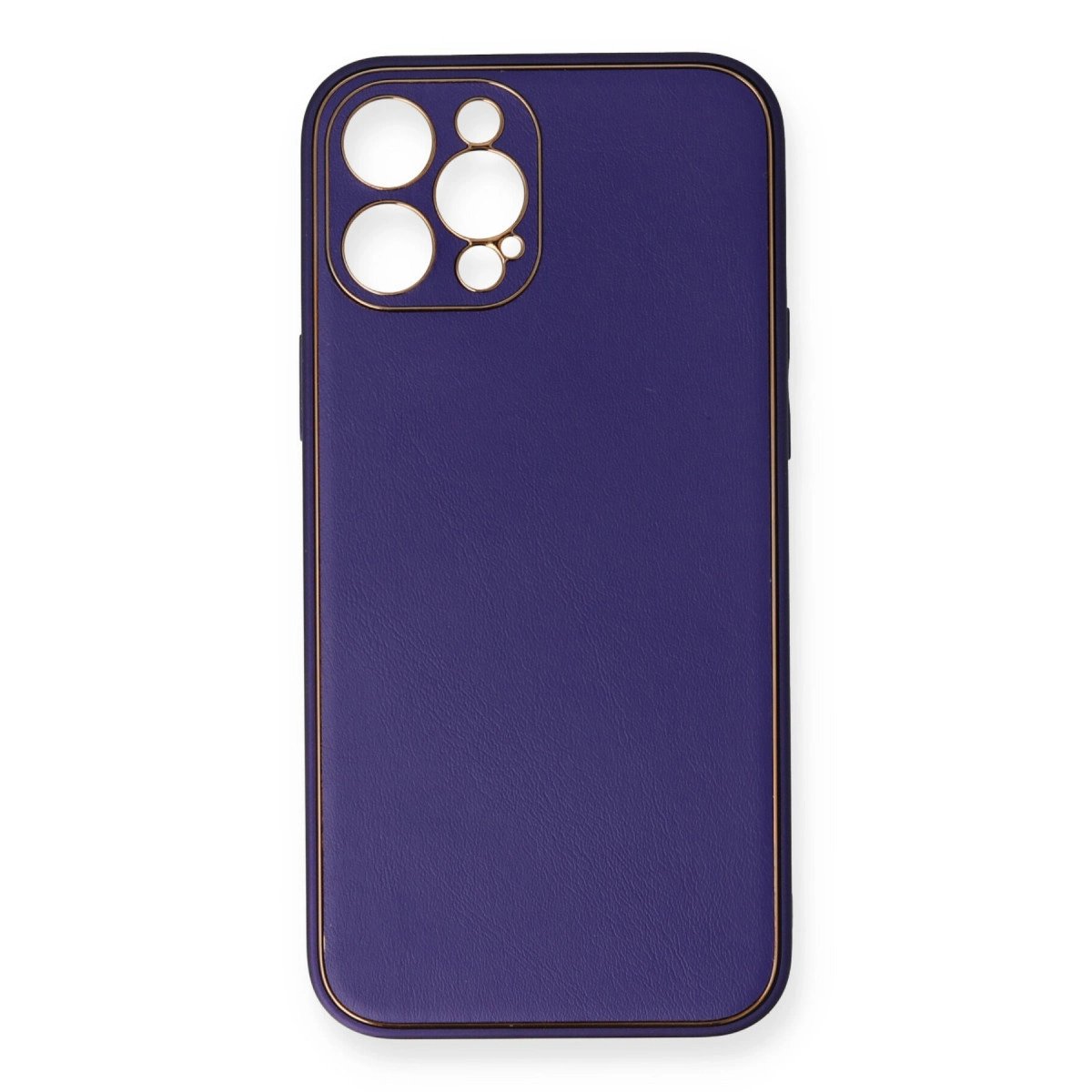 İphone 12 Pro Kılıf Coco Deri Silikon Kapak - Mor İphone 12 Pro Kılıf Coco Deri Silikon Kapak - Mor