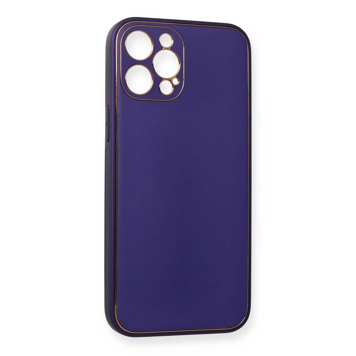 İphone 12 Pro Kılıf Coco Deri Silikon Kapak - Mor İphone 12 Pro Kılıf Coco Deri Silikon Kapak - Mor