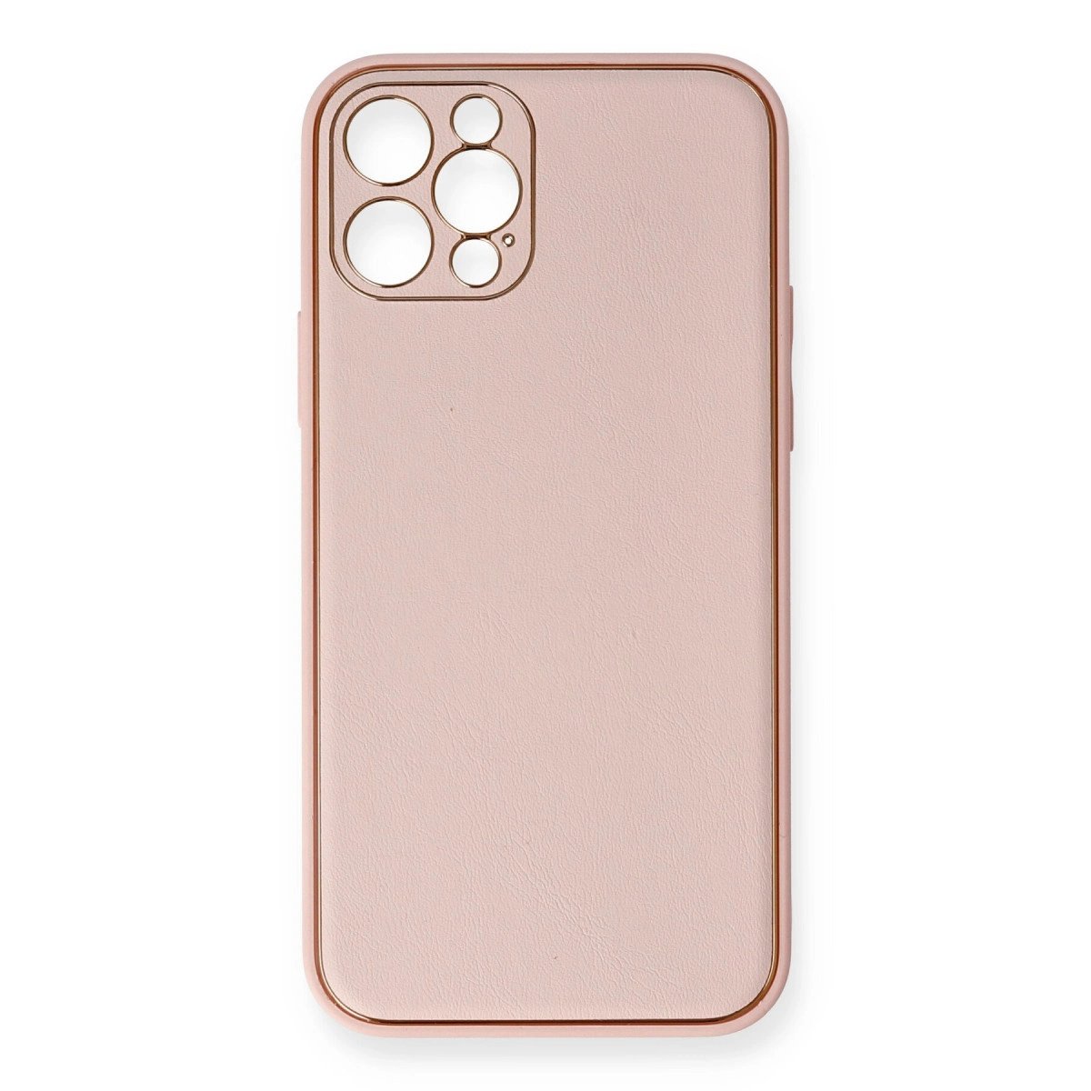 İphone 12 Pro Kılıf Coco Deri Silikon Kapak - Pembe İphone 12 Pro Kılıf Coco Deri Silikon Kapak - Pembe