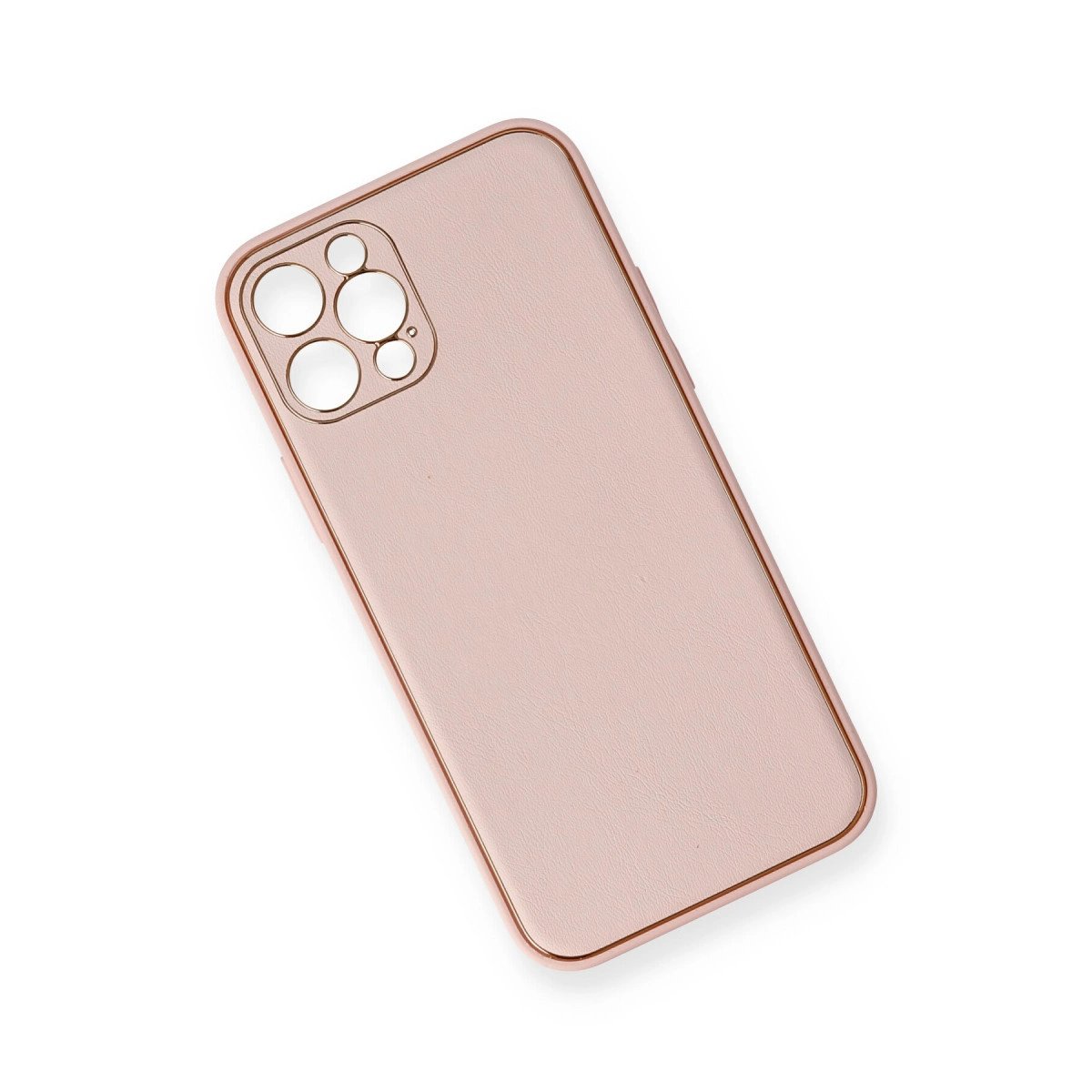 İphone 12 Pro Kılıf Coco Deri Silikon Kapak - Pembe İphone 12 Pro Kılıf Coco Deri Silikon Kapak - Pembe