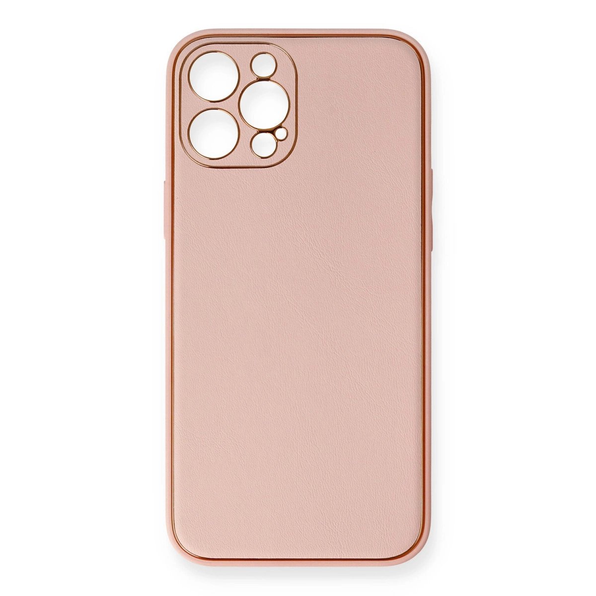 İphone 12 Pro Max Kılıf Coco Deri Silikon Kapak - Pembe İphone 12 Pro Max Kılıf Coco Deri Silikon Kapak - Pembe
