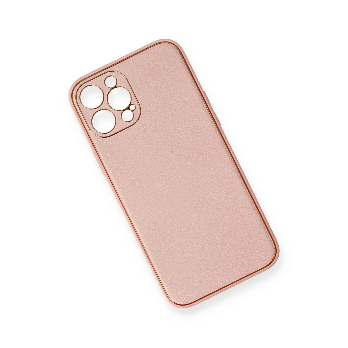 İphone 12 Pro Max Kılıf Coco Deri Silikon Kapak - Pembe İphone 12 Pro Max Kılıf Coco Deri Silikon Kapak - Pembe