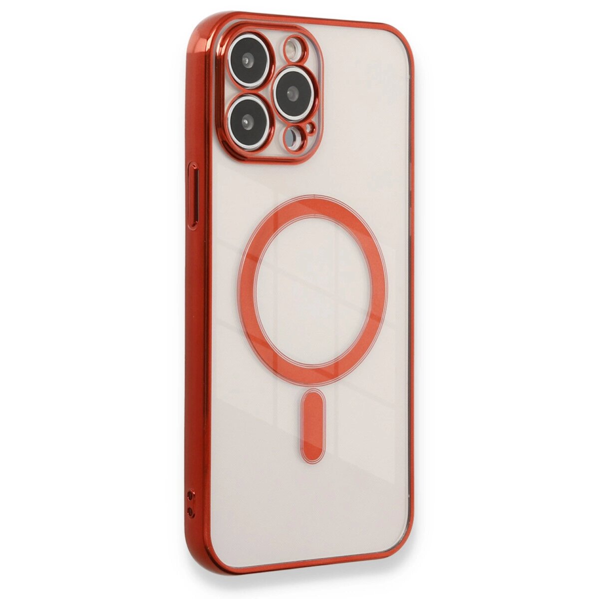 İphone 13 Pro Max Kılıf Magneticsafe Lazer Silikon - Kırmızı İphone 13 Pro Max Kılıf Magneticsafe Lazer Silikon - Kırmızı
