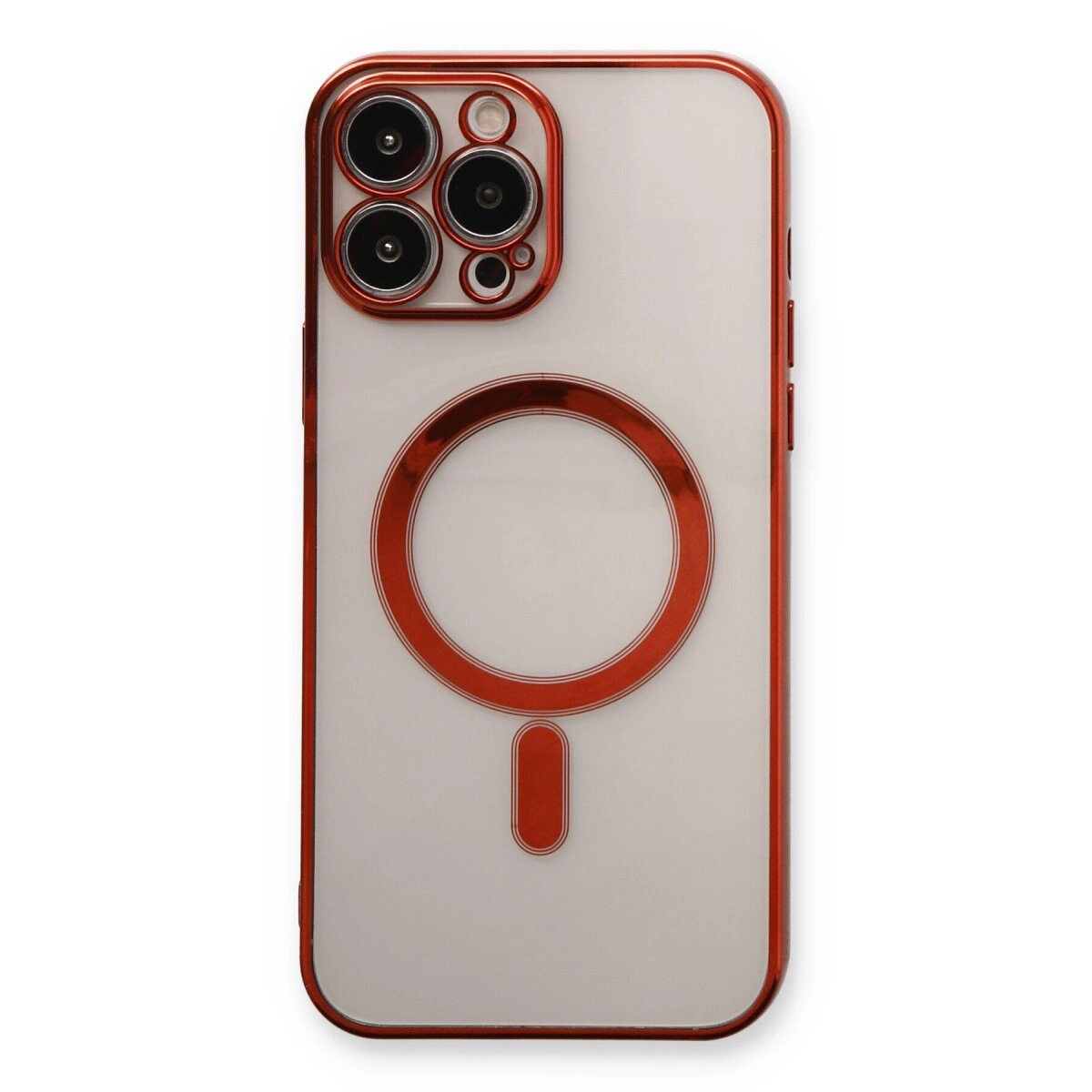 İphone 13 Pro Max Kılıf Magneticsafe Lazer Silikon - Kırmızı İphone 13 Pro Max Kılıf Magneticsafe Lazer Silikon - Kırmızı