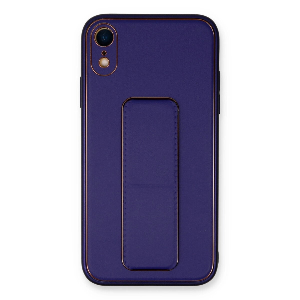 İphone Xr Kılıf Coco Deri Standlı Kapak - Mor İphone Xr Kılıf Coco Deri Standlı Kapak - Mor