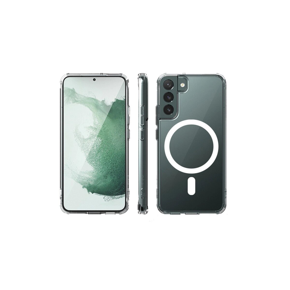Samsung Galaxy S22 Plus Kılıf Magneticsafe Şeffaf Silikon - Şeffaf Samsung Galaxy S22 Plus Kılıf Magneticsafe Şeffaf Silikon - Şeffaf