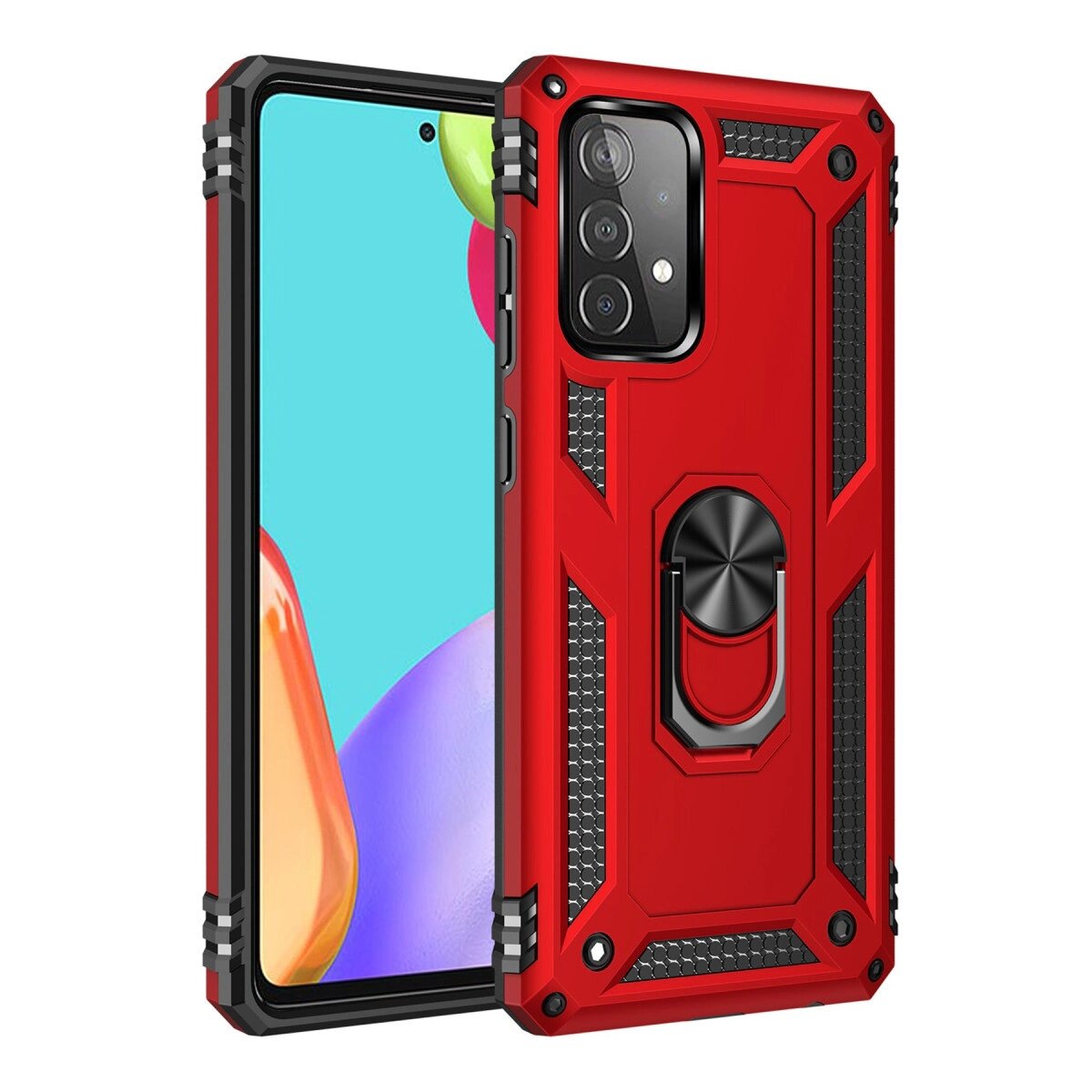 Samsung Galaxy A52 Kılıf Sofya Yüzüklü Silikon Kapak - Kırmızı Samsung Galaxy A52 Kılıf Sofya Yüzüklü Silikon Kapak - Kırmızı