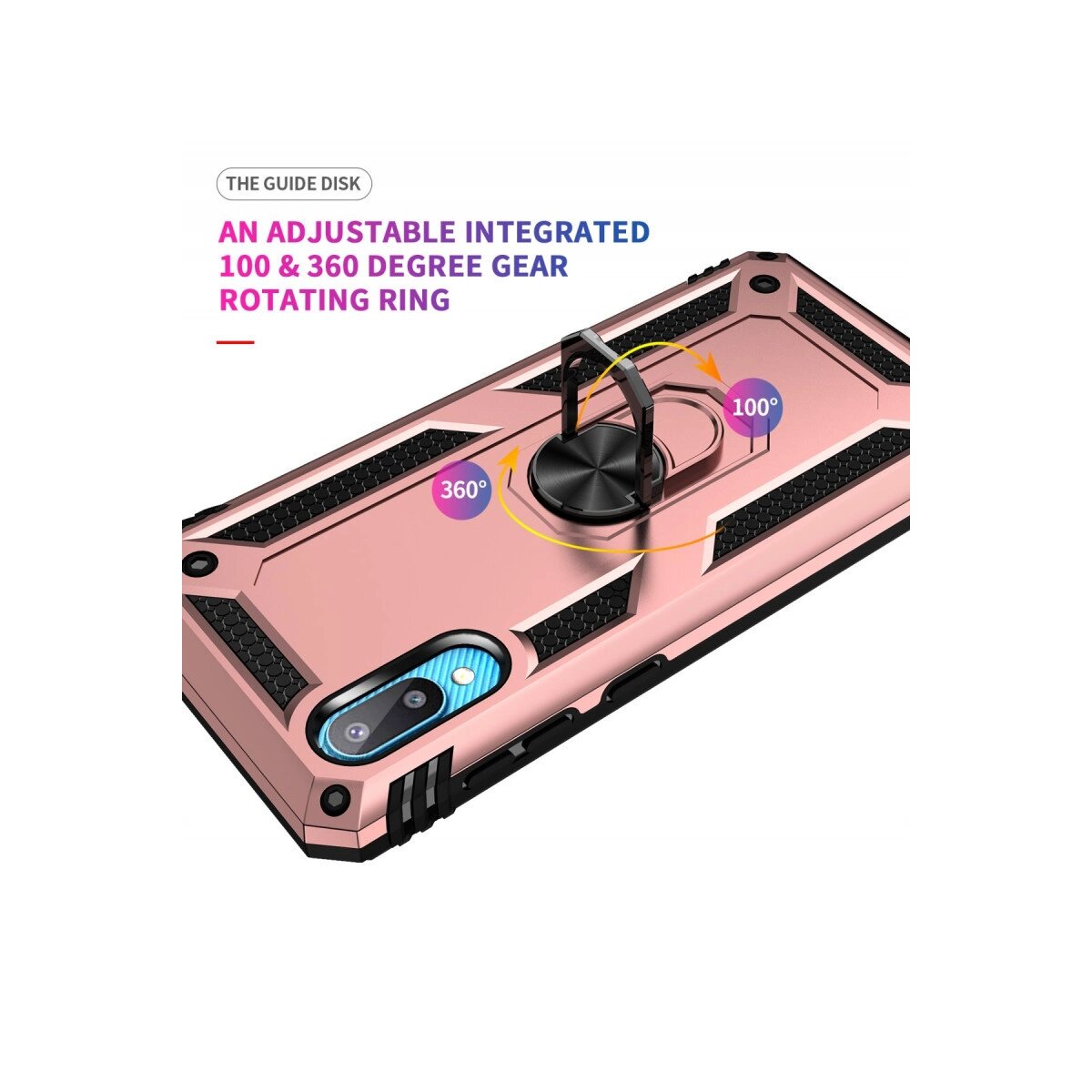 Samsung Galaxy A02 Kılıf Sofya Yüzüklü Silikon Kapak - Rose Samsung Galaxy A02 Kılıf Sofya Yüzüklü Silikon Kapak - Rose