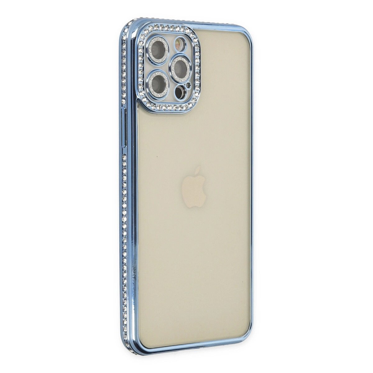 İphone 12 Pro Kılıf Joke Taşlı Silikon - Mavi İphone 12 Pro Kılıf Joke Taşlı Silikon - Mavi