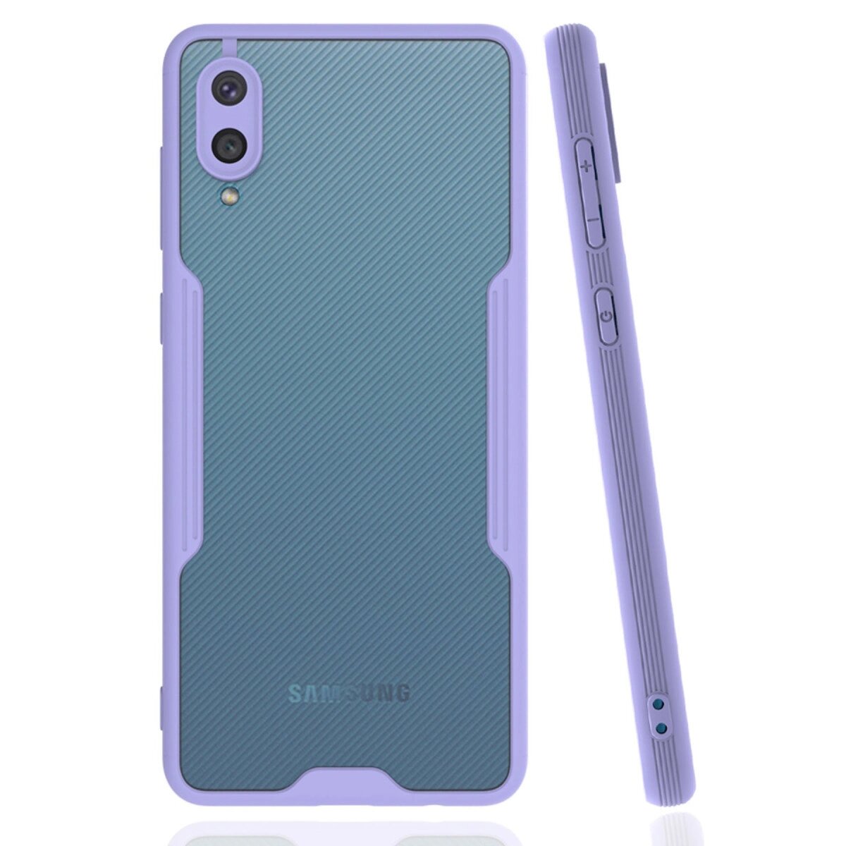 Samsung Galaxy A02 Kılıf Platin Silikon - Lila Samsung Galaxy A02 Kılıf Platin Silikon - Lila