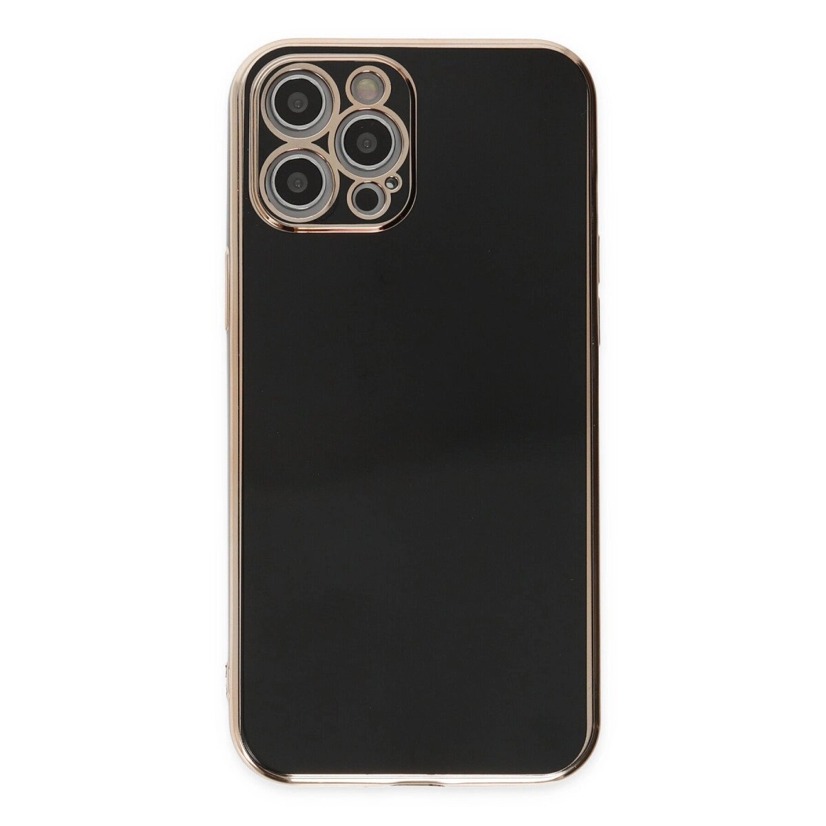 İphone 12 Pro Max Kılıf Volet Silikon - Siyah