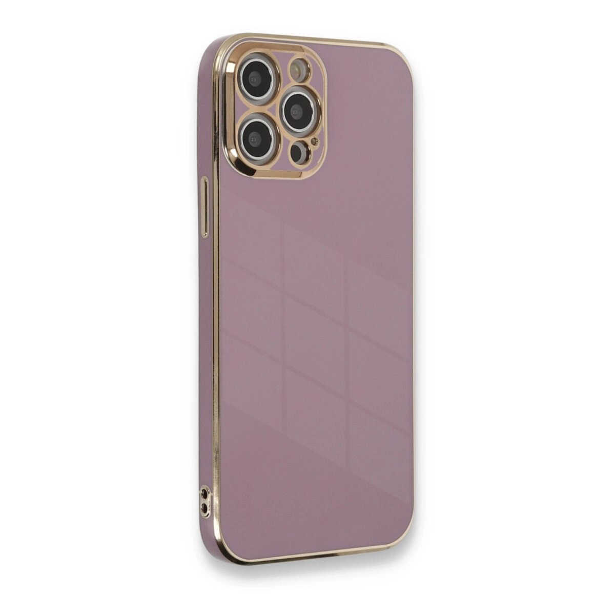 İphone 12 Pro Max Kılıf Volet Silikon - Mor