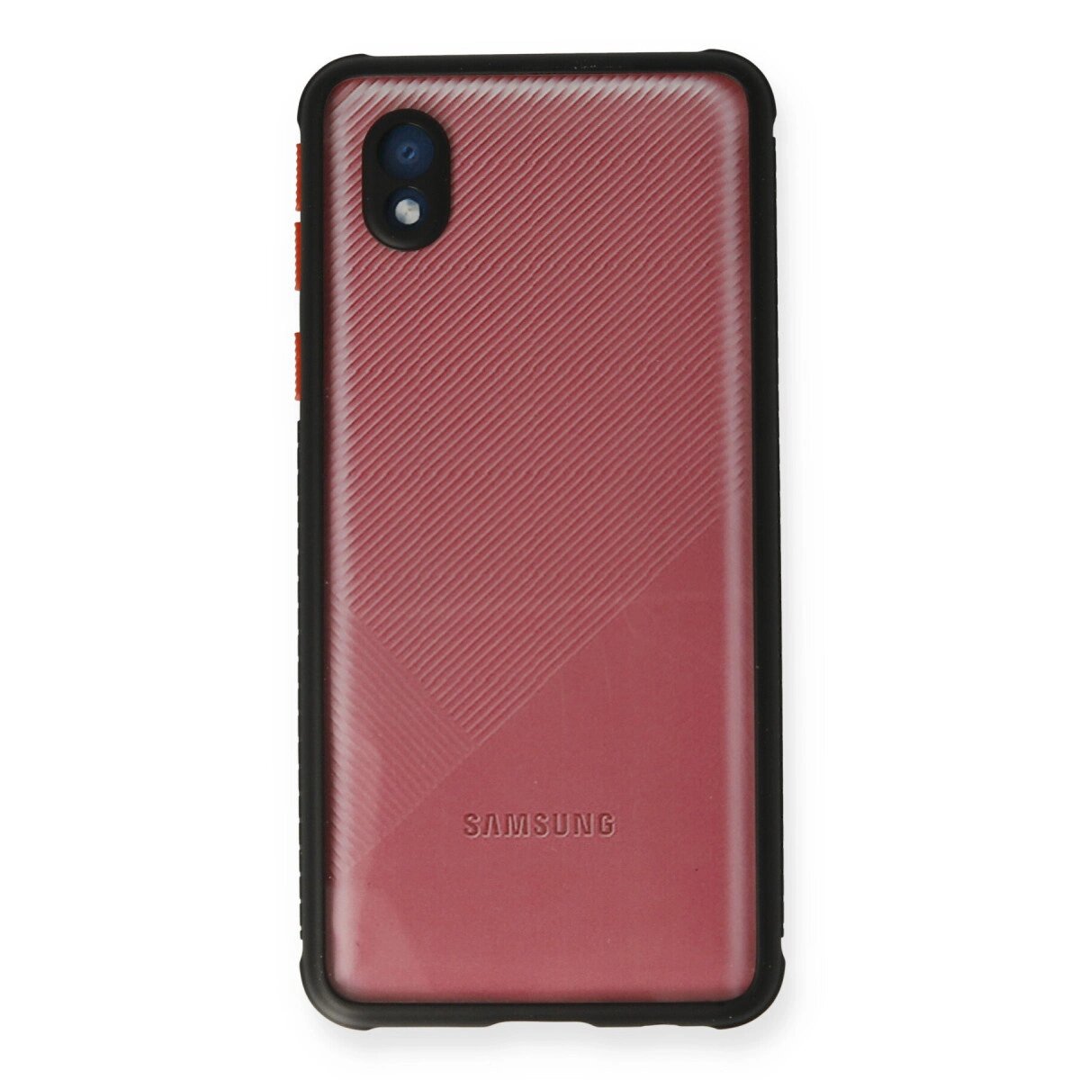 Samsung Galaxy A01 Core Kılıf Miami Şeffaf Silikon - Siyah