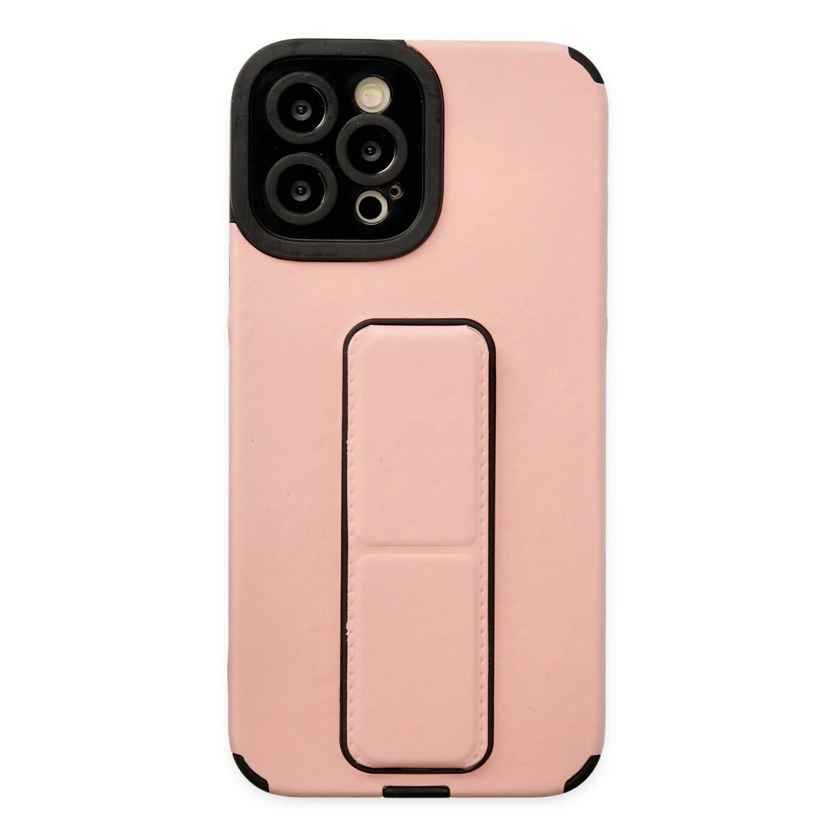İphone 12 Pro Max Kılıf Mega Standlı Silikon - Pudra İphone 12 Pro Max Kılıf Mega Standlı Silikon - Pudra