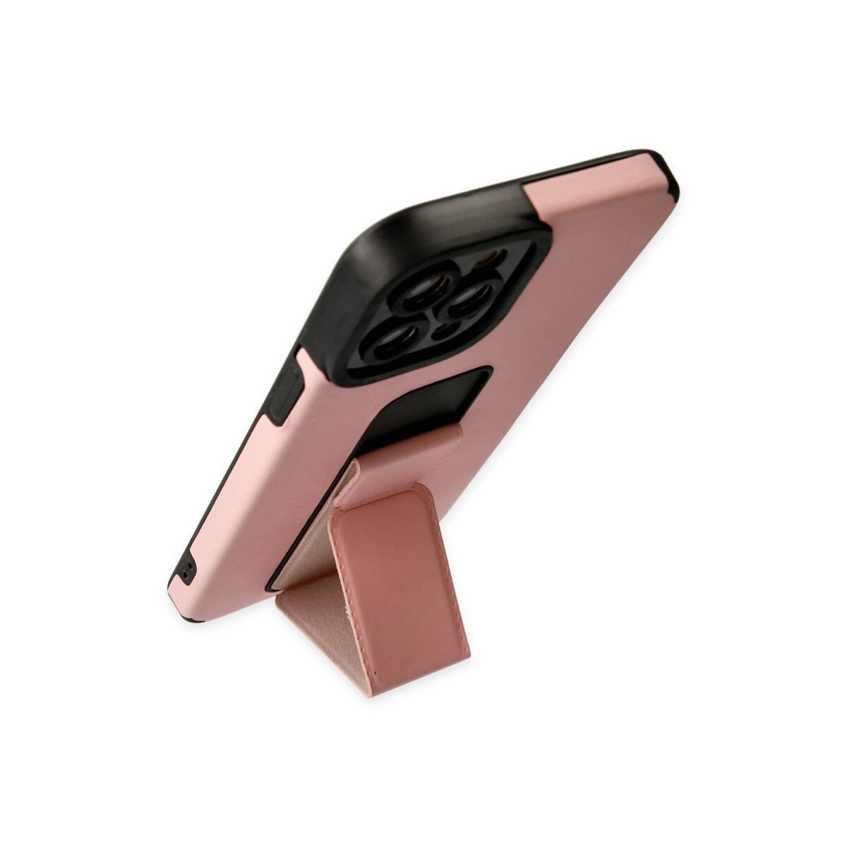 İphone 12 Pro Max Kılıf Mega Standlı Silikon - Pudra İphone 12 Pro Max Kılıf Mega Standlı Silikon - Pudra
