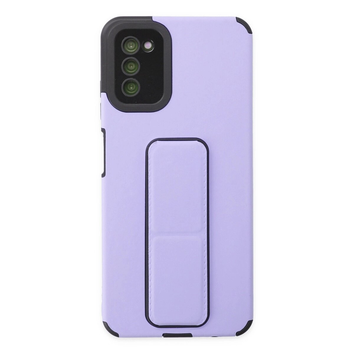 Samsung Galaxy A03s Kılıf Mega Standlı Silikon - Lila Samsung Galaxy A03s Kılıf Mega Standlı Silikon - Lila