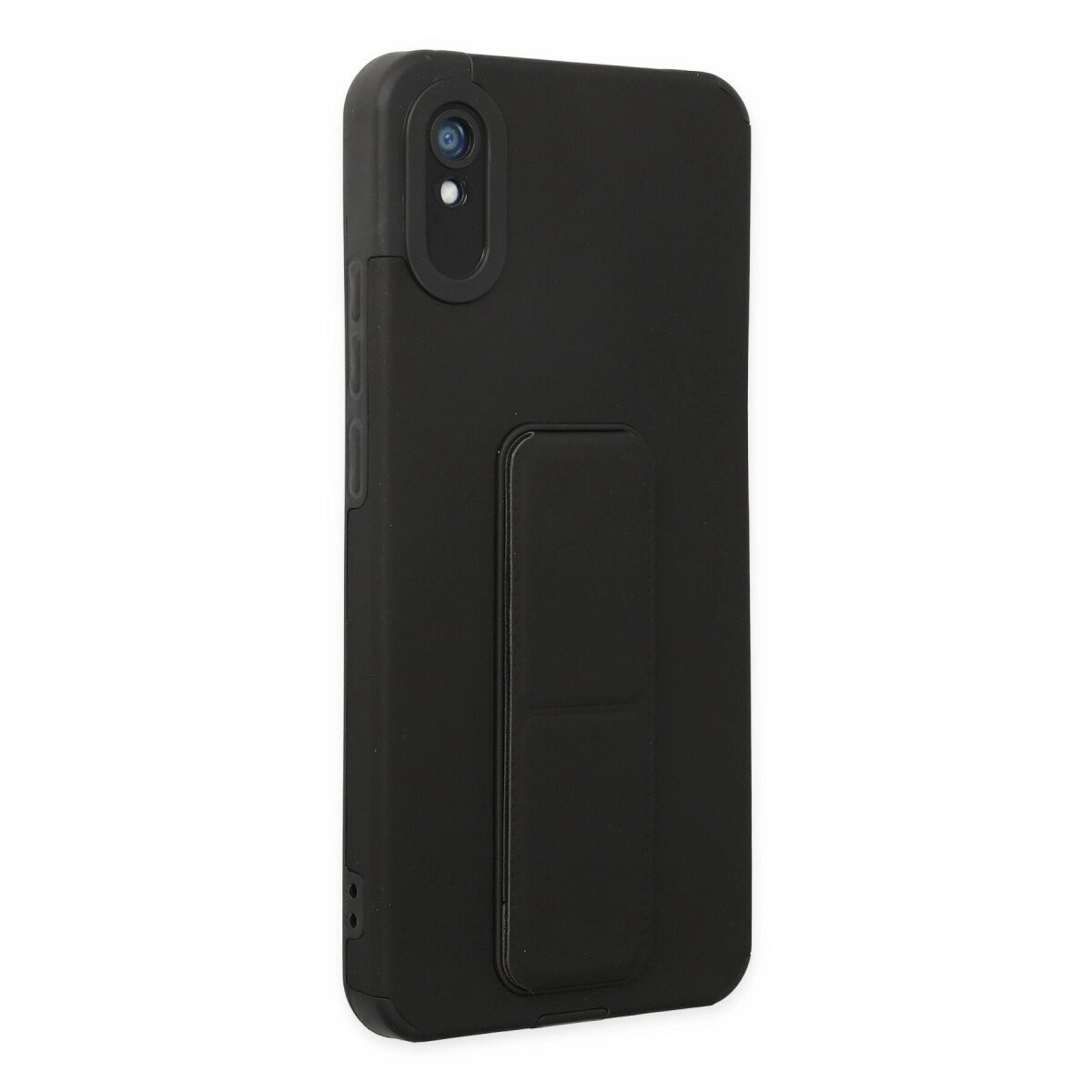 Xiaomi Redmi 9a Kılıf Mega Standlı Silikon - Siyah Xiaomi Redmi 9a Kılıf Mega Standlı Silikon - Siyah