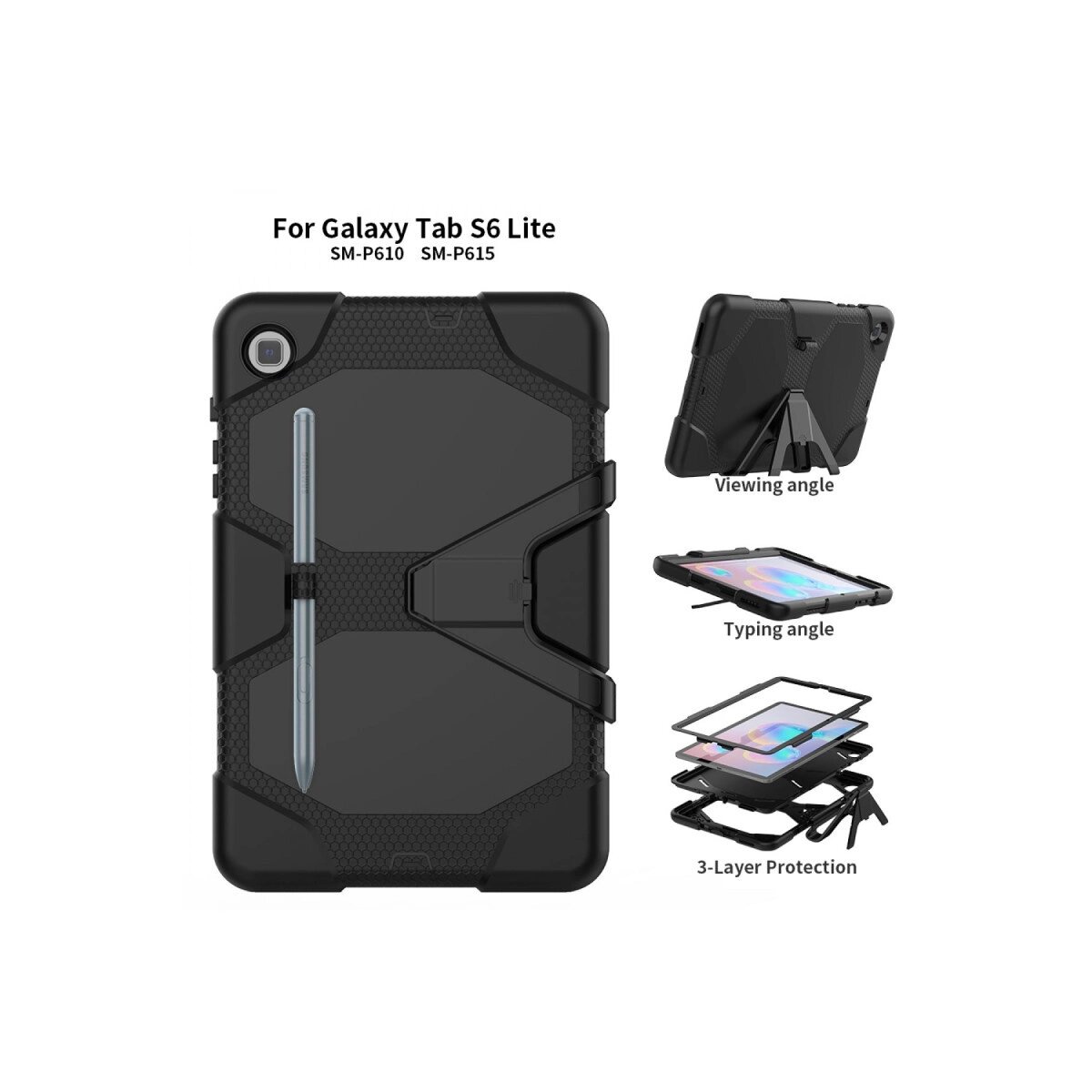Samsung Galaxy T500 Tab A7 10.4 Kılıf Griffin Tablet Kapak - Siyah Samsung Galaxy T500 Tab A7 10.4 Kılıf Griffin Tablet Kapak - Siyah