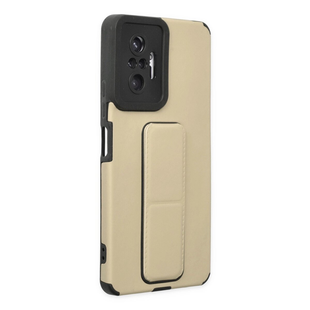 Xiaomi Redmi Note 10 Pro Kılıf Mega Standlı Silikon - Gold Xiaomi Redmi Note 10 Pro Kılıf Mega Standlı Silikon - Gold