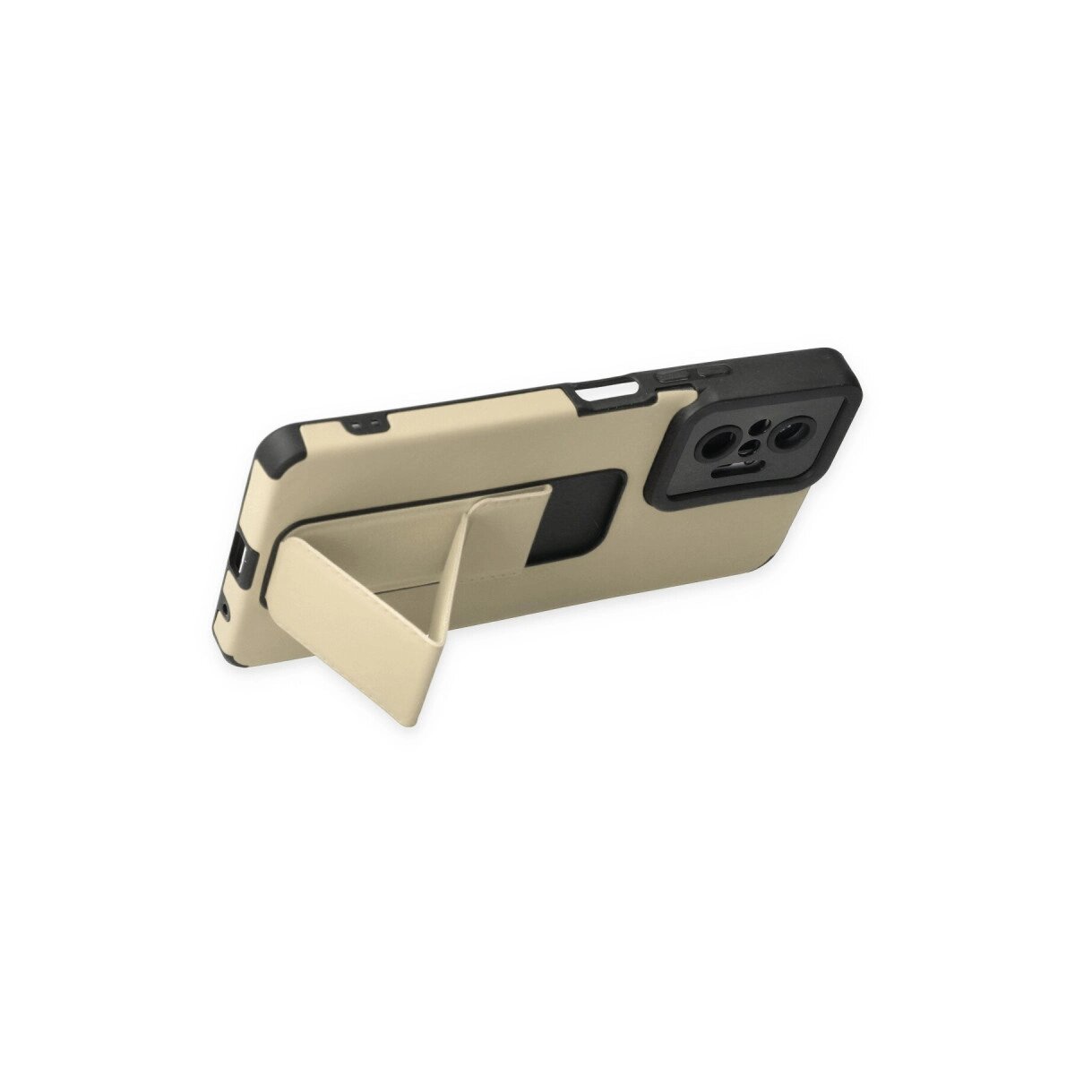 Xiaomi Redmi Note 10 Pro Kılıf Mega Standlı Silikon - Gold Xiaomi Redmi Note 10 Pro Kılıf Mega Standlı Silikon - Gold