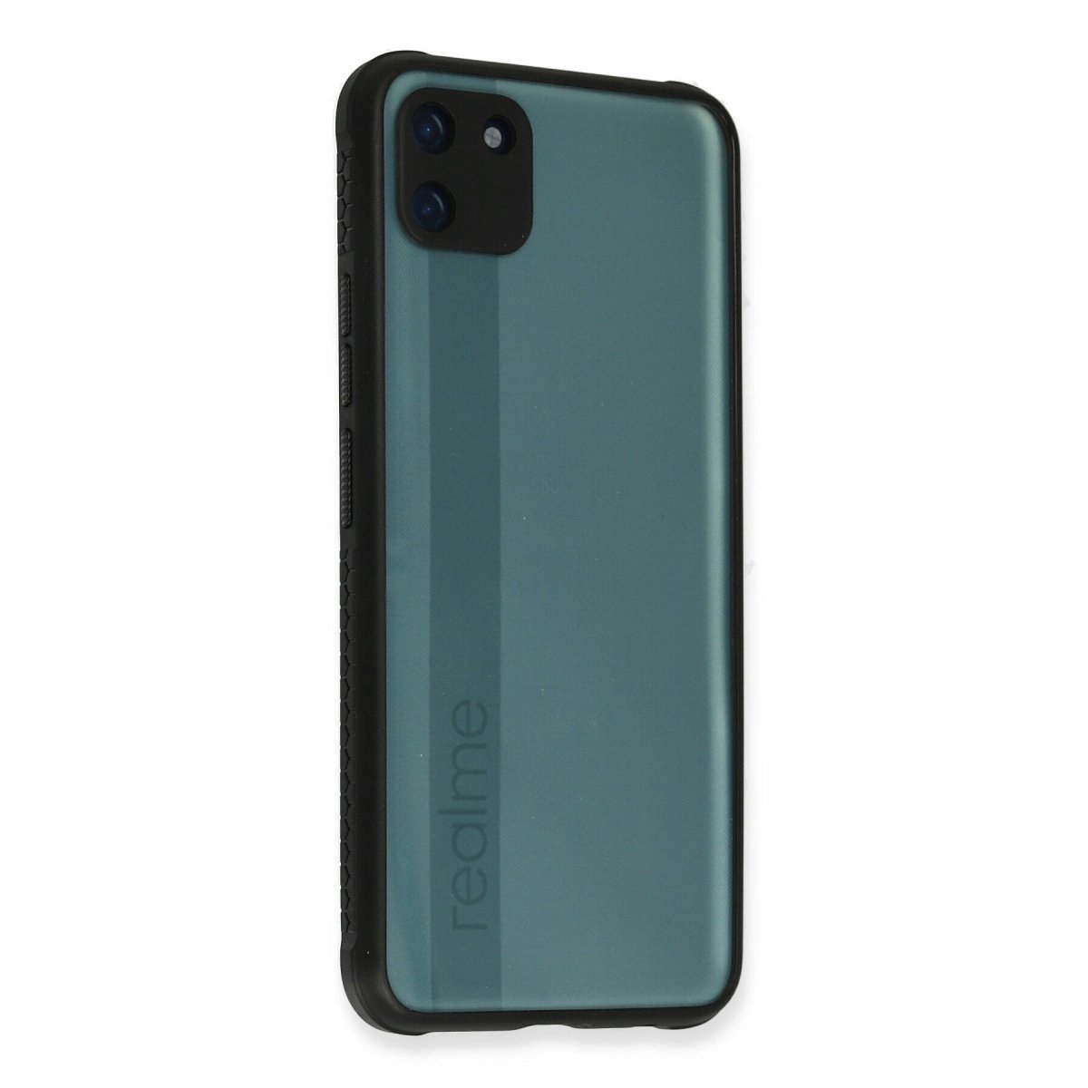 Realme C11 Kılıf Miami Şeffaf Silikon - Siyah Realme C11 Kılıf Miami Şeffaf Silikon - Siyah