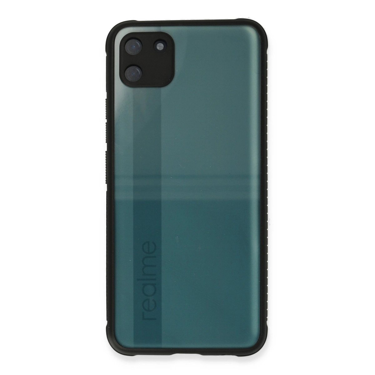 Realme C11 Kılıf Miami Şeffaf Silikon - Siyah Realme C11 Kılıf Miami Şeffaf Silikon - Siyah