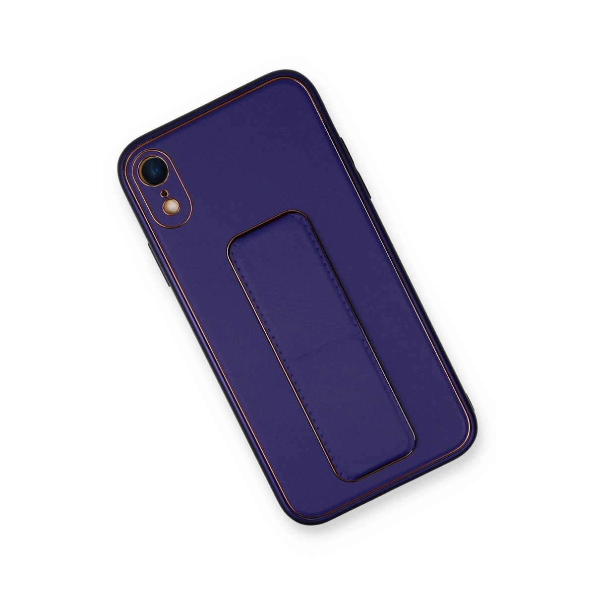 İphone Xr Kılıf Coco Deri Standlı Kapak - Mor İphone Xr Kılıf Coco Deri Standlı Kapak - Mor