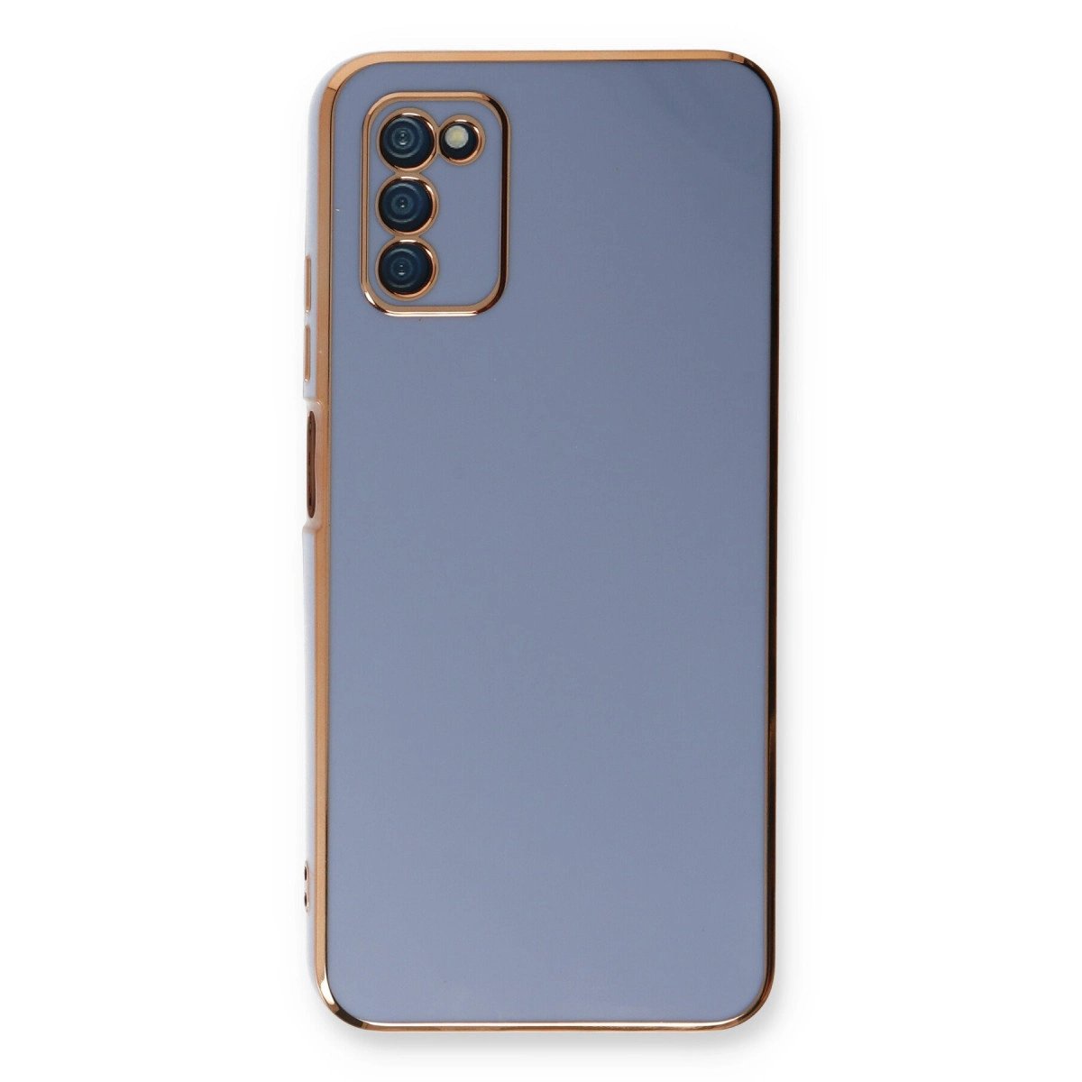Samsung Galaxy A03s Kılıf Volet Silikon - Mavi