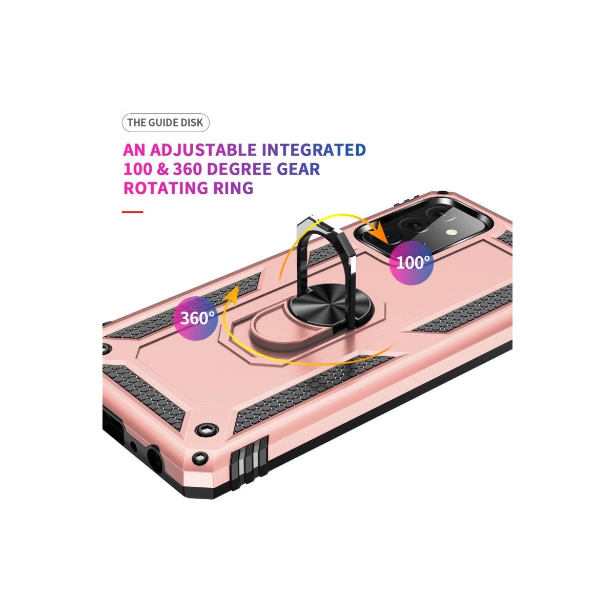 Samsung Galaxy A72 Kılıf Sofya Yüzüklü Silikon Kapak - Rose Samsung Galaxy A72 Kılıf Sofya Yüzüklü Silikon Kapak - Rose
