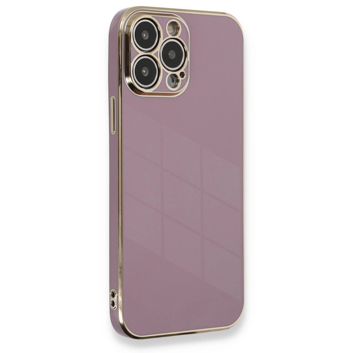 İphone 13 Pro Max Kılıf Volet Silikon - Mor