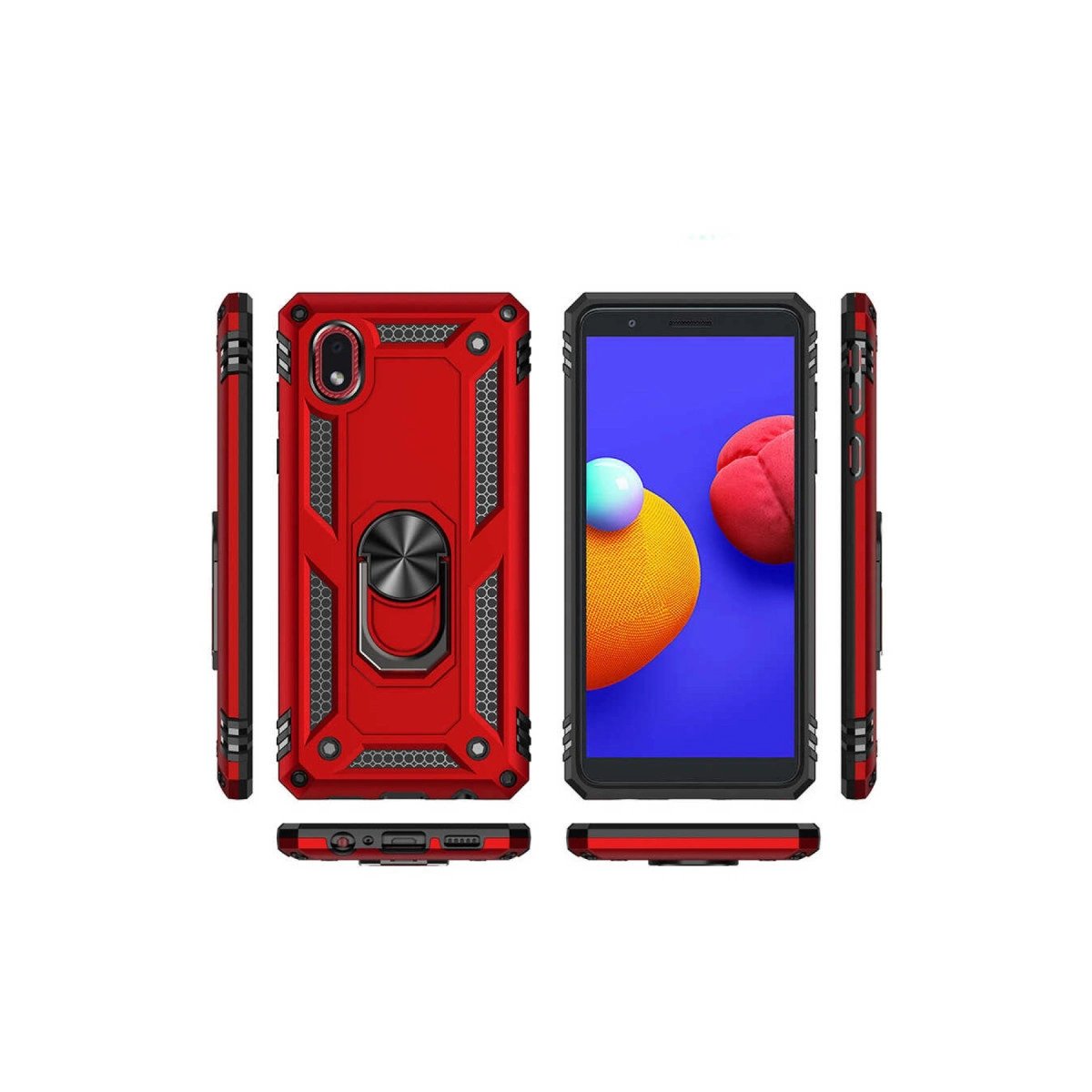 Samsung Galaxy A01 Core Kılıf Sofya Yüzüklü Silikon Kapak - Siyah Samsung Galaxy A01 Core Kılıf Sofya Yüzüklü Silikon Kapak - Siyah