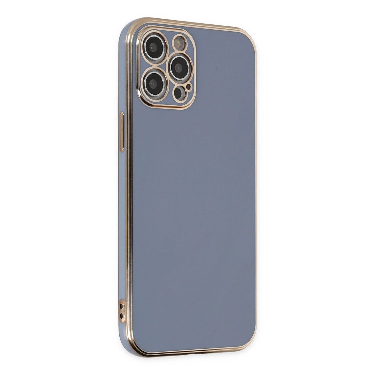 İphone 12 Pro Max Kılıf Volet Silikon - Mavi İphone 12 Pro Max Kılıf Volet Silikon - Mavi