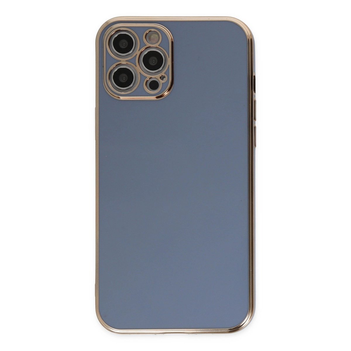 İphone 12 Pro Max Kılıf Volet Silikon - Mavi İphone 12 Pro Max Kılıf Volet Silikon - Mavi
