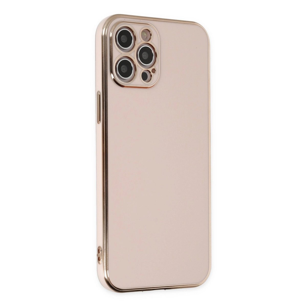 İphone 12 Pro Max Kılıf Volet Silikon - Pembe