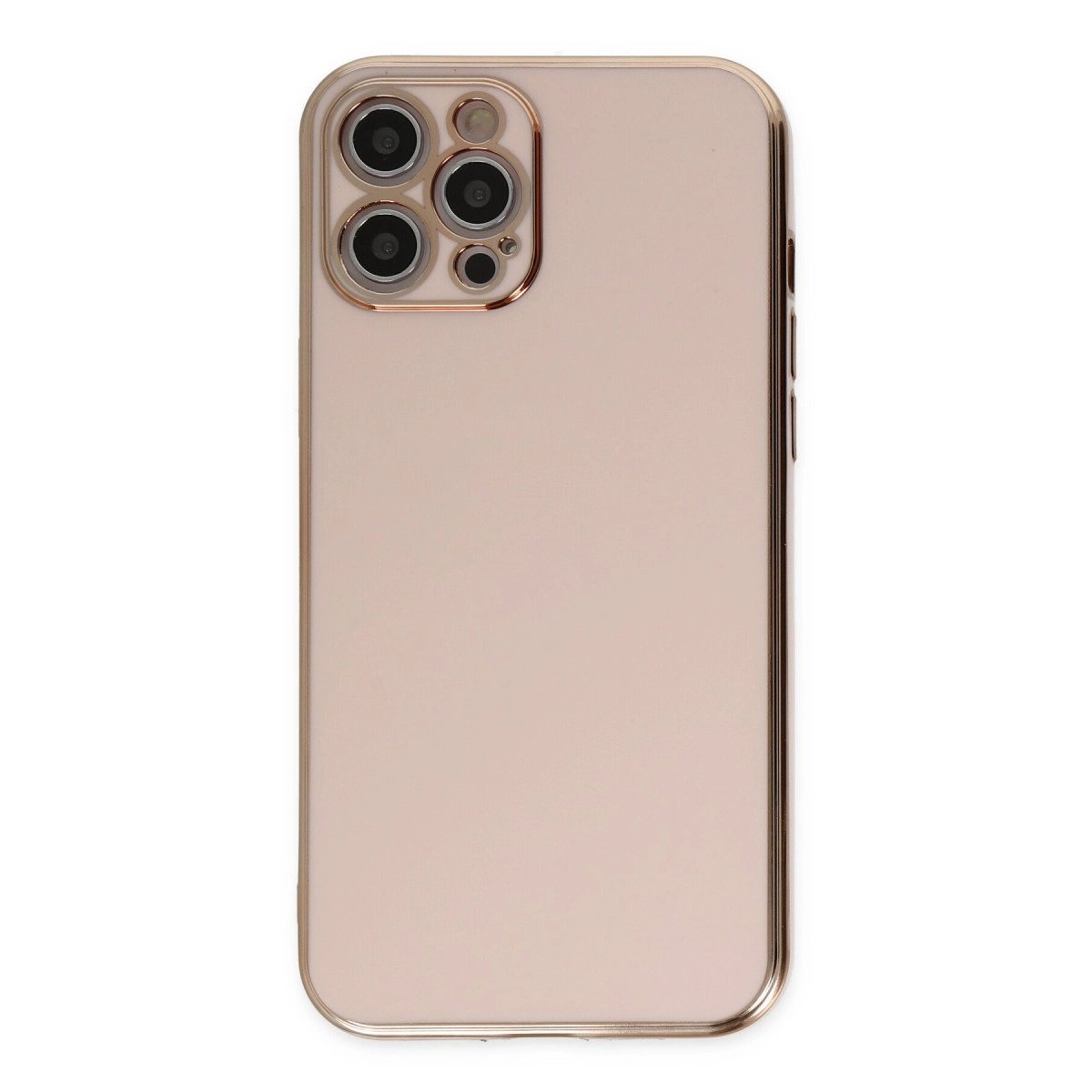 İphone 12 Pro Max Kılıf Volet Silikon - Pembe
