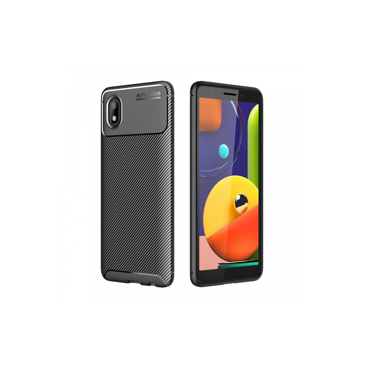 Galaxy A01 Core Kılıf Auto Fus Karbon Kapak - Siyah