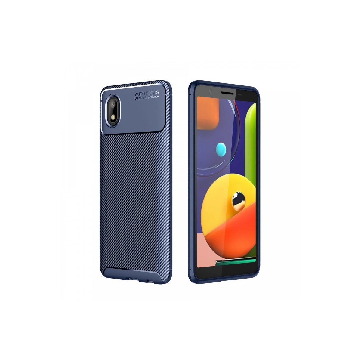Galaxy A01 Core Kılıf Auto Fus Karbon Kapak - Lacivert