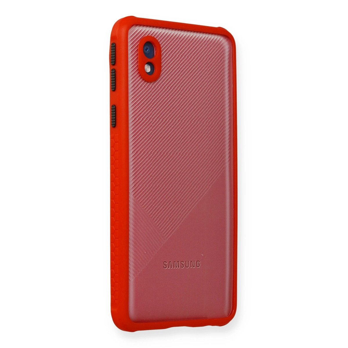 Galaxy A01 Core Kılıf Miami Şeffaf  - Kırmızı