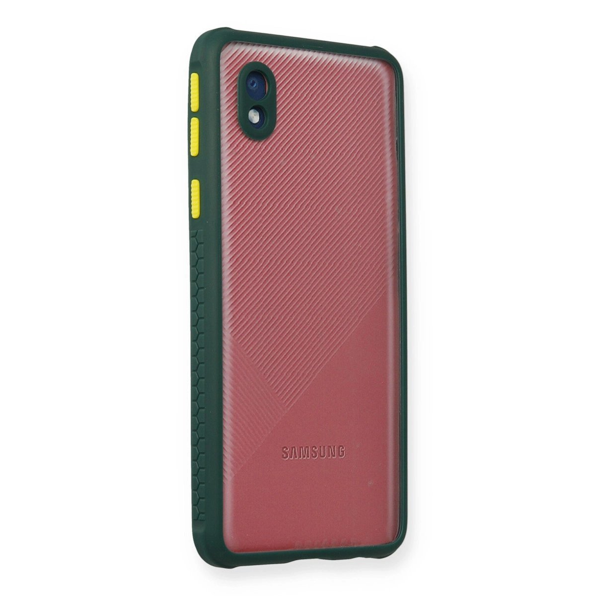 Galaxy A01 Core Kılıf Miami Şeffaf  - Koyu Yeşil