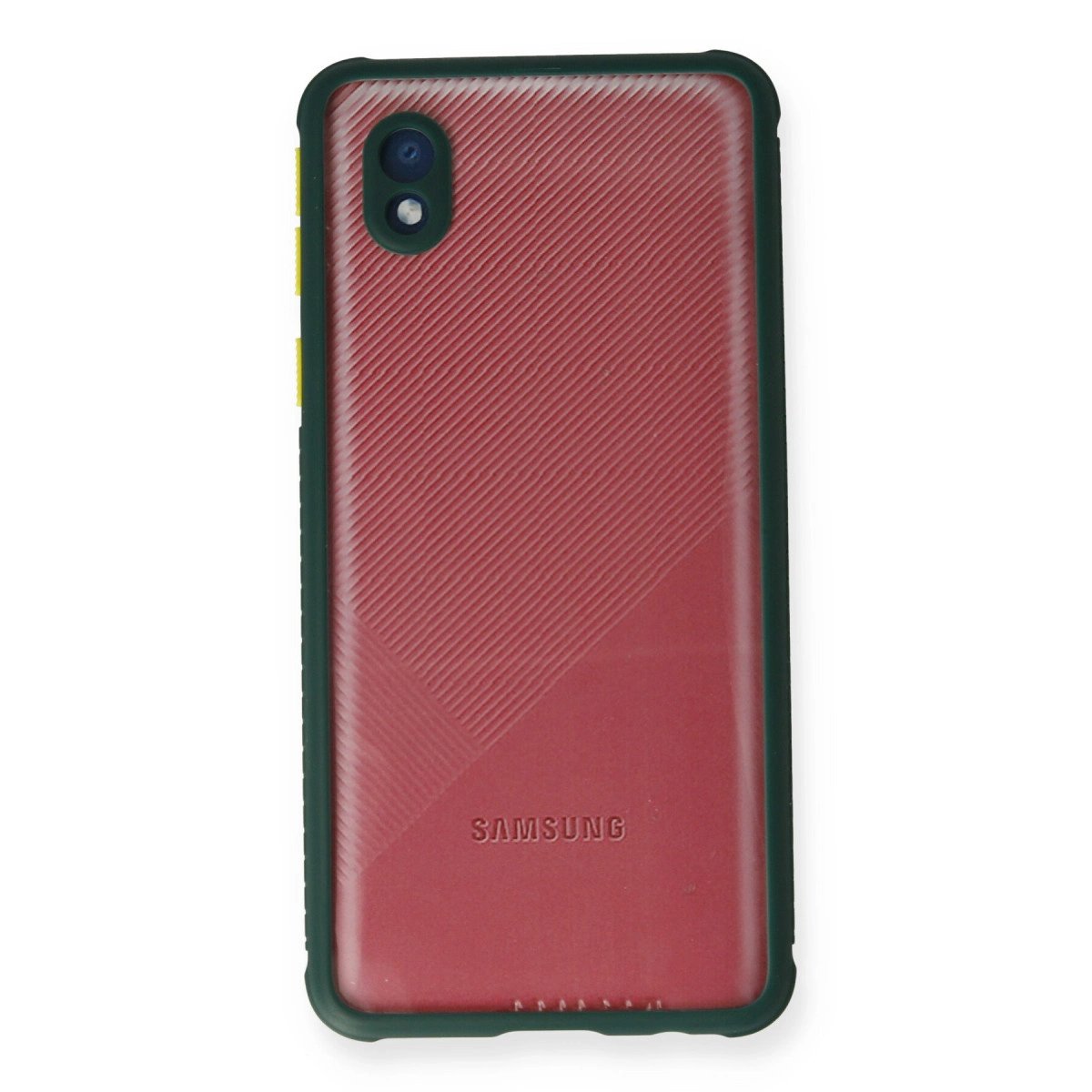 Samsung Galaxy A01 Core Kılıf Miami Şeffaf Silikon - Koyu Yeşil Samsung Galaxy A01 Core Kılıf Miami Şeffaf Silikon - Koyu Yeşil