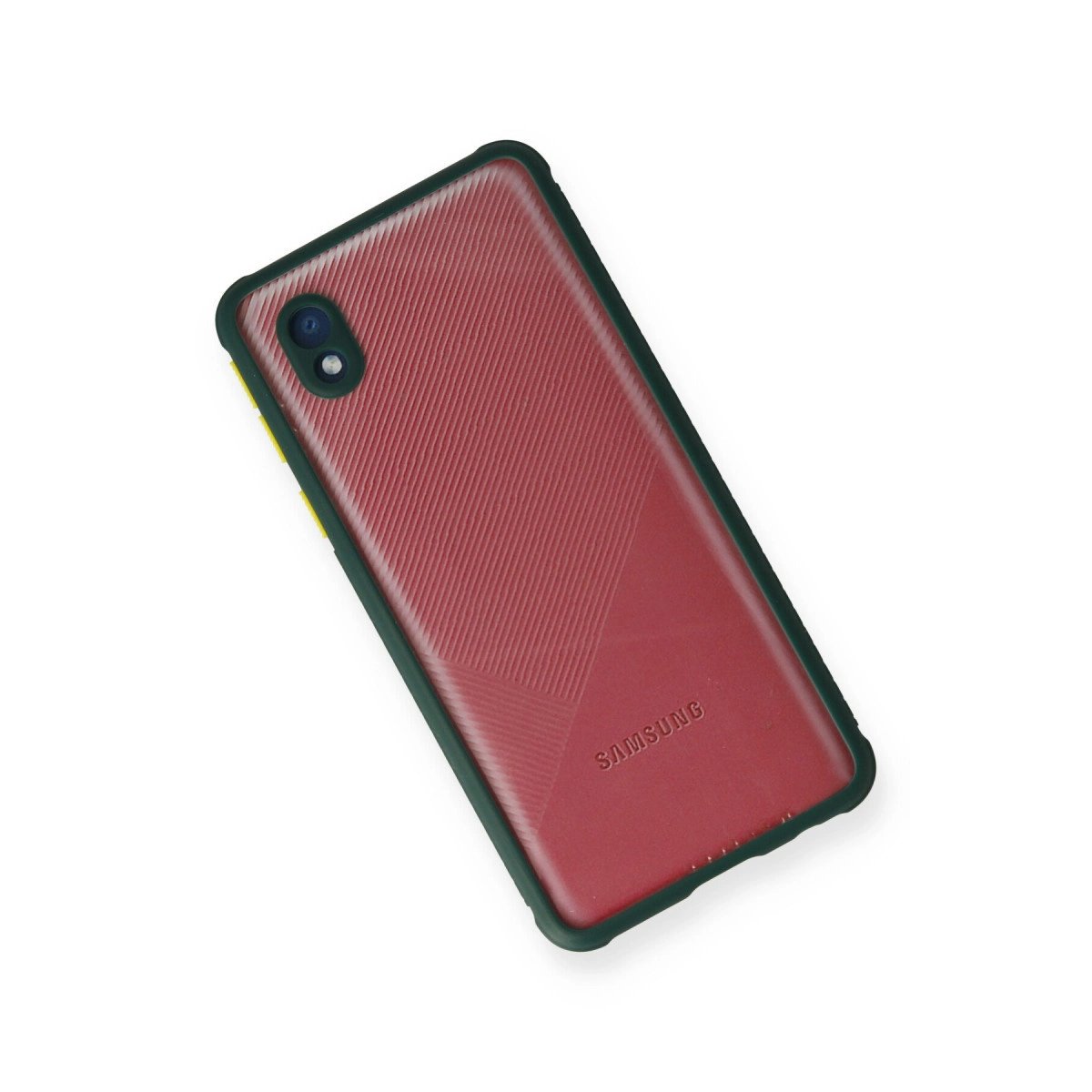 Samsung Galaxy A01 Core Kılıf Miami Şeffaf Silikon - Koyu Yeşil Samsung Galaxy A01 Core Kılıf Miami Şeffaf Silikon - Koyu Yeşil