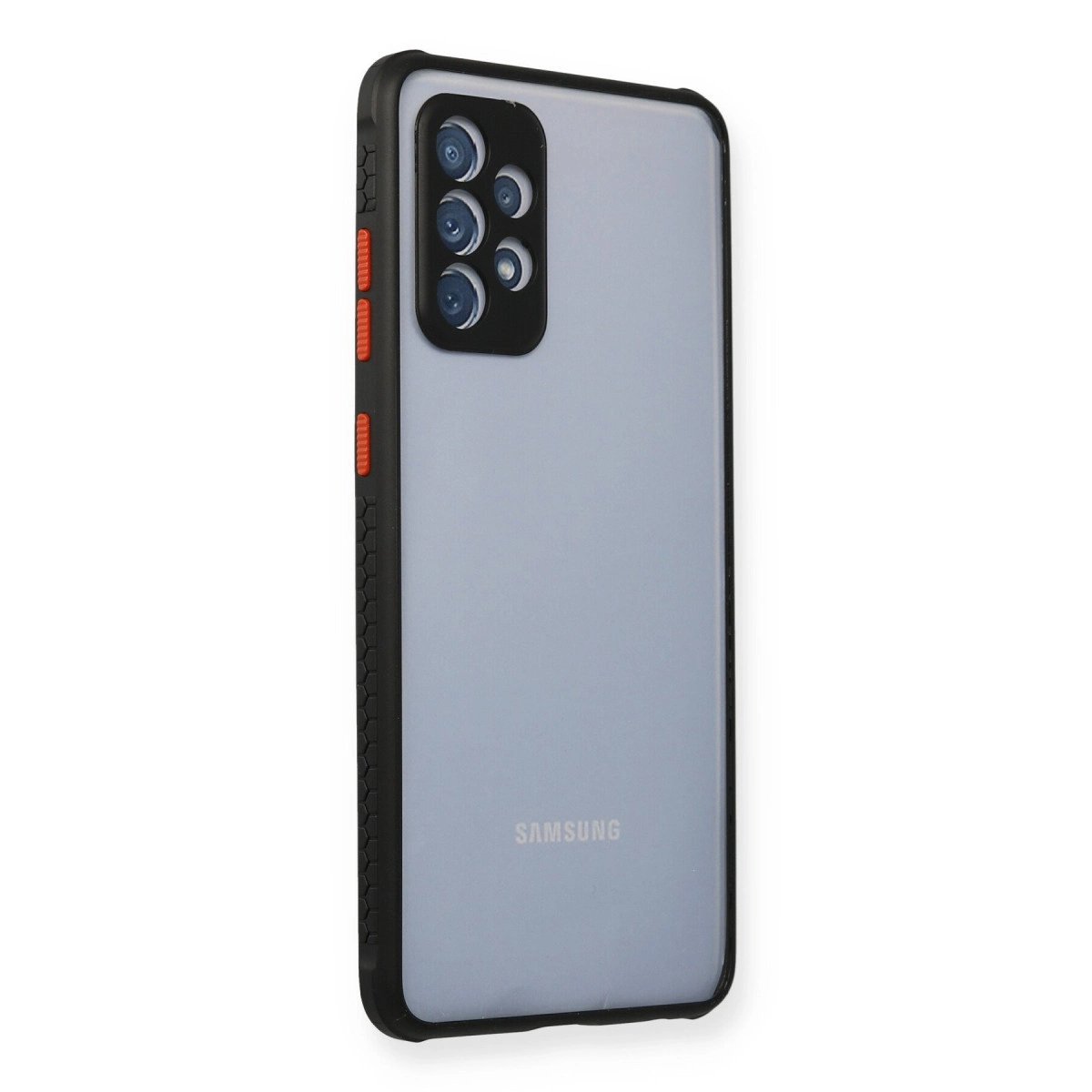 Samsung Galaxy A72 Kılıf Miami Şeffaf Silikon - Siyah Samsung Galaxy A72 Kılıf Miami Şeffaf Silikon - Siyah