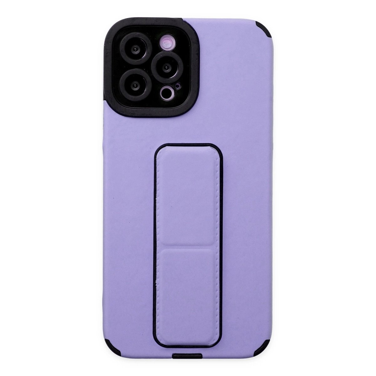 İphone 12 Pro Max Kılıf Mega Standlı Silikon - Lila İphone 12 Pro Max Kılıf Mega Standlı Silikon - Lila