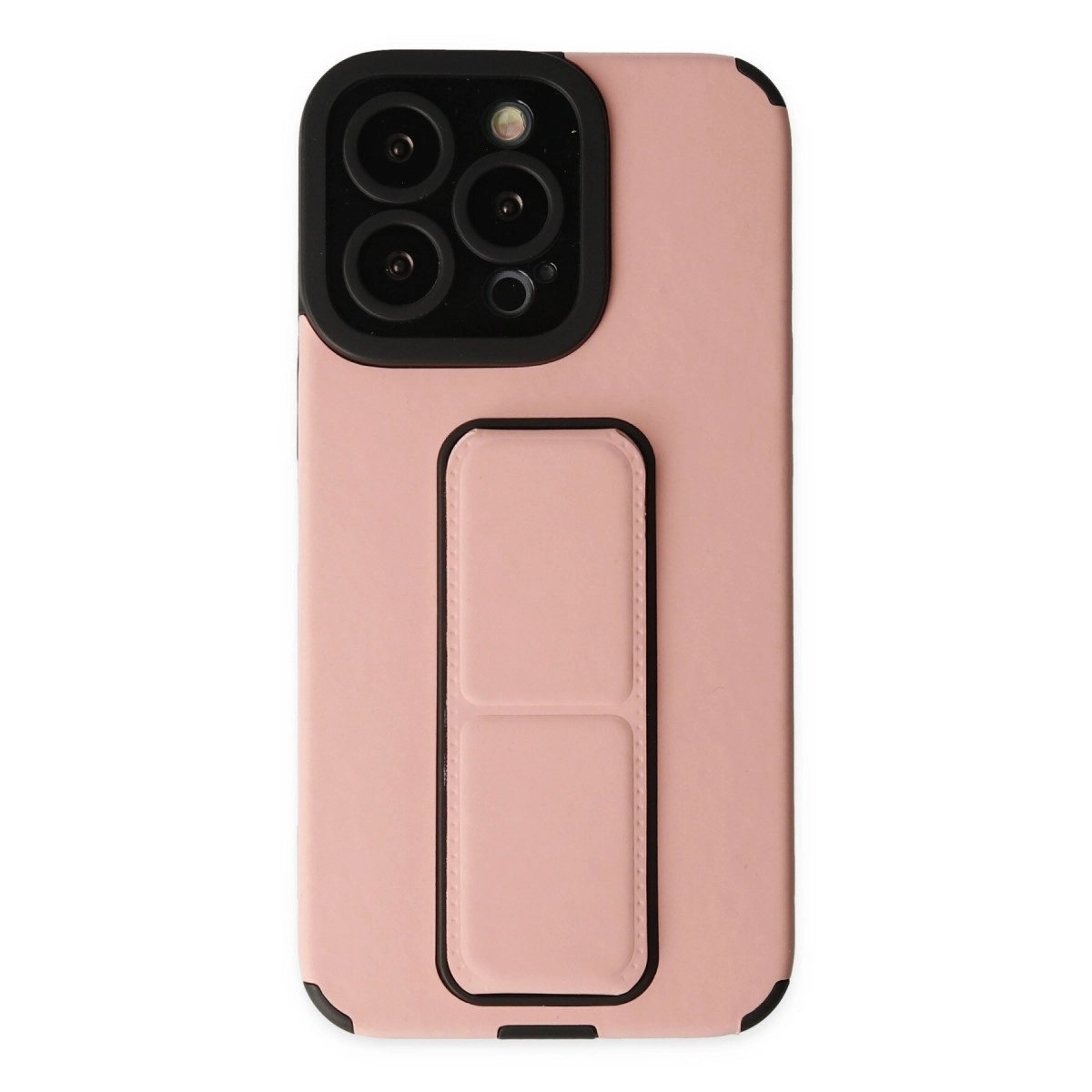 İphone 13 Pro Max Kılıf Mega Standlı Silikon - Pudra İphone 13 Pro Max Kılıf Mega Standlı Silikon - Pudra