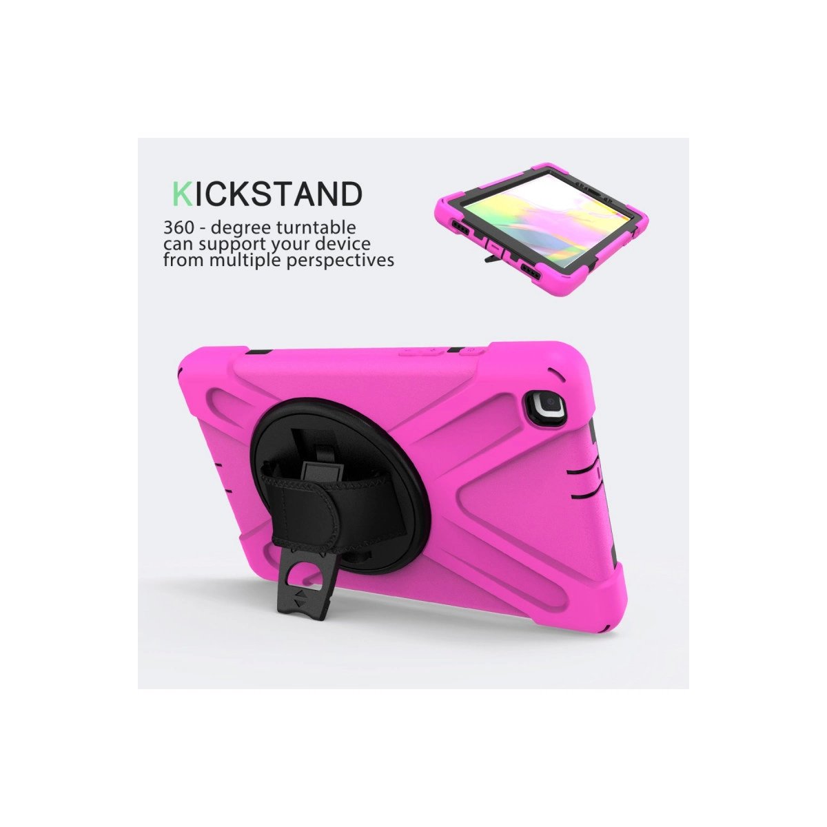Samsung Galaxy T290 Tab A 8 Kılıf Amazing Tablet Kapak - Pembe